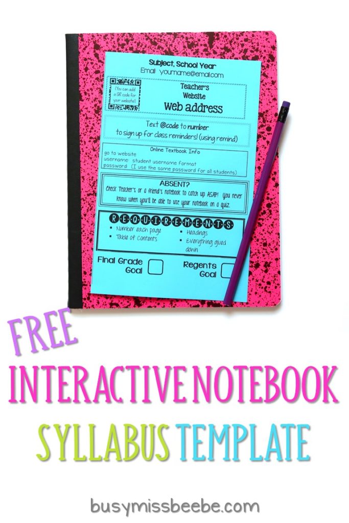 Free Syllabus Template For Teachers from www.busymissbeebe.com